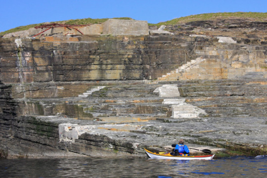 Landing at Scartan Bay, Muckle Skerry Sea Kayak Pentland Skerries Scartan Bay