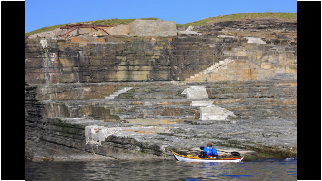 Landing at Scartan Bay, Muckle Skerry Sea Kayak Pentland Skerries Scartan Bay
