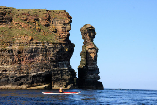 Sea stack just South of The Knee Sea Kayak Duncansby Head