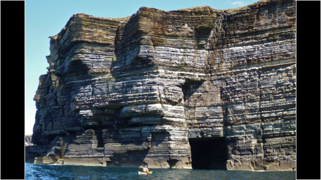 Noup Head cliffs & caves Sea Kayak Orkney Westray Noup Head