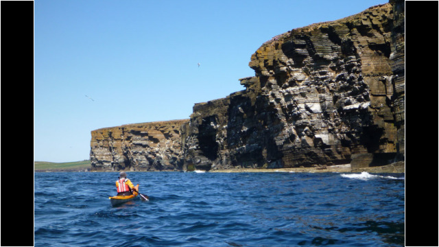 Inga Ness coastline Sea Kayak Orkney Westray Noup Head Inga Ness