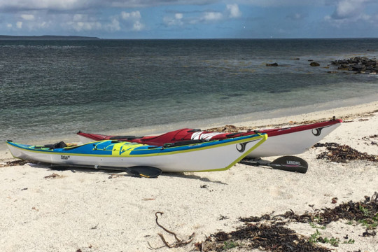 North Bay beach landing Sea Kayak Orkney Copinsay