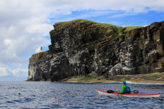 Copinsay's East coast Sea Kayak Orkney Copinsay Lighthouse