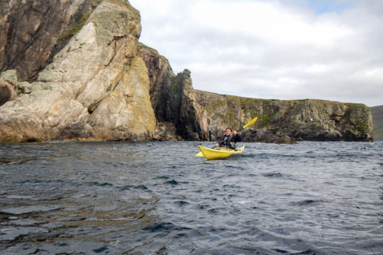East Burra coastline Sea Kayak Shetland Bridge End