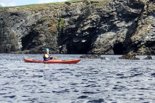 West Burra coastline Sea Kayak Shetland Bridge End