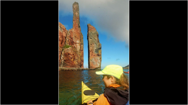 Sea stack Sea Kayak Shetland Ronas Voe Stack of Sumra