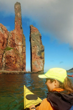 Sea stack Sea Kayak Shetland Ronas Voe Stack of Sumra