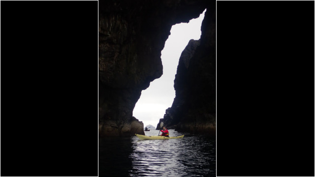 Caves & arches Sea Kayak Shetland Ronas Voe