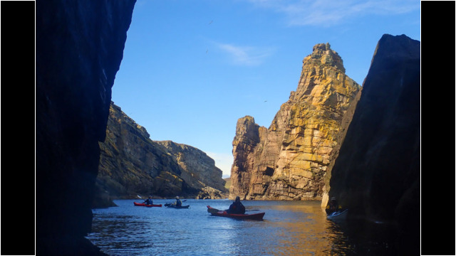 Isle of Noss coastline Sea Kayak Shetland Isle of Noss