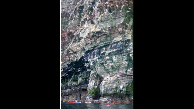 East coast cliffs Sea Kayak Shetland Isle of Noss
