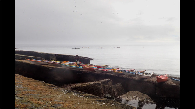 Rocky landing Sea Kayak Shetland Isle of Noss