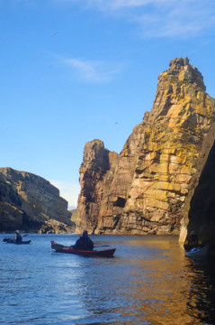 Isle of Noss coastline Sea Kayak Shetland Isle of Noss