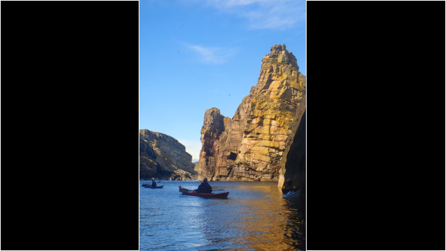 Isle of Noss coastline Sea Kayak Shetland Isle of Noss