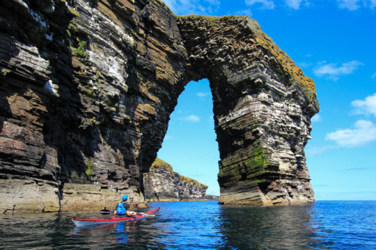 Arch near Ires Geo Sea Kayak Whaligoe Arch
