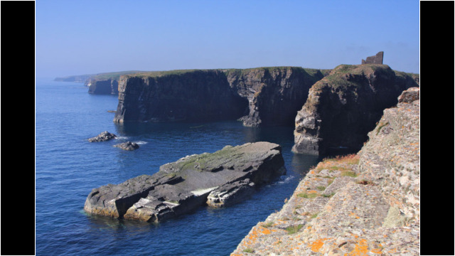 Coastline South of Castle of Old Wick Whaligoe Castle of Old Wick