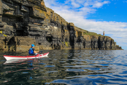Ousbacky Lighthouse Sea Kayak Whaligoe Ousbacky Lighthouse
