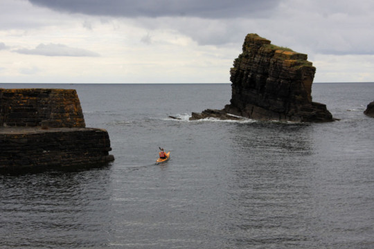 Leaving Latheronwheel Harbour Sea Kayak Dunbeath to Lybster Latheronwheel