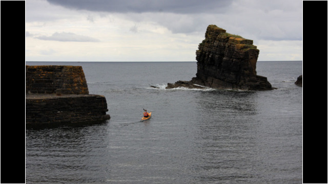 Leaving Latheronwheel Harbour Sea Kayak Dunbeath to Lybster Latheronwheel