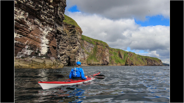 Typical cliff scenery Sea Kayak Helmsdale to Dunbeath