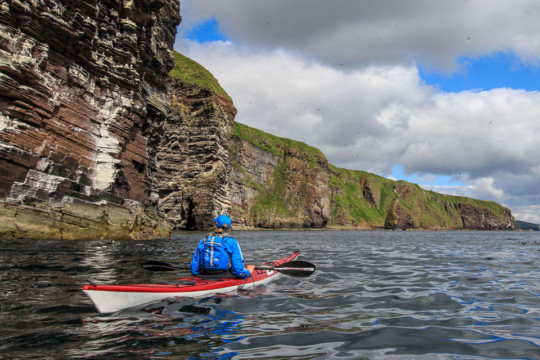 Typical cliff scenery Sea Kayak Helmsdale to Dunbeath