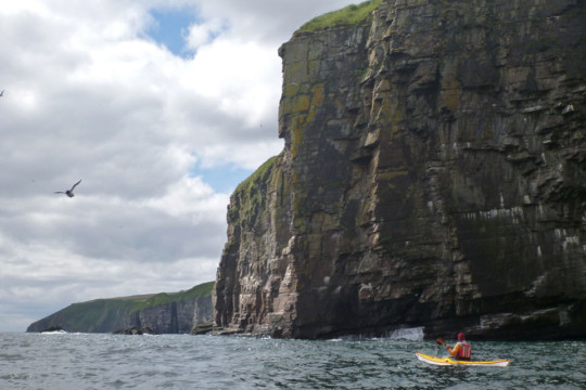South of Dunbeath, An Dun visible Sea Kayak Helmsdale to Dunbeath