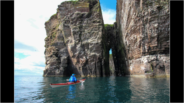 An Dun's Arch Sea Kayak Helmsdale to Dunbeath An Dun arch