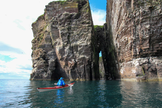 An Dun's Arch Sea Kayak Helmsdale to Dunbeath An Dun arch