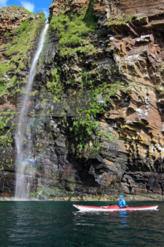 Waterfall south of An Dun Sea Kayak Helmsdale to Dunbeath Waterfall