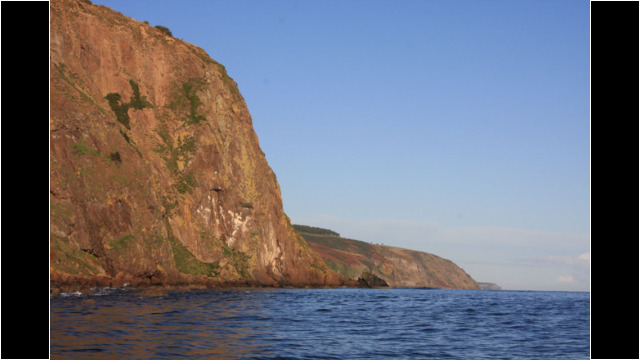 Coastline leaving Rosemarkie Sutors Stacks