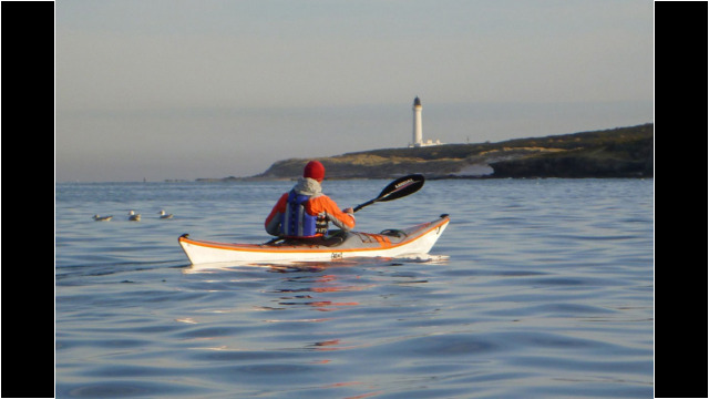 Lighthouse at Lossiemouth Sea Kayak Burghead to Lossiemouth