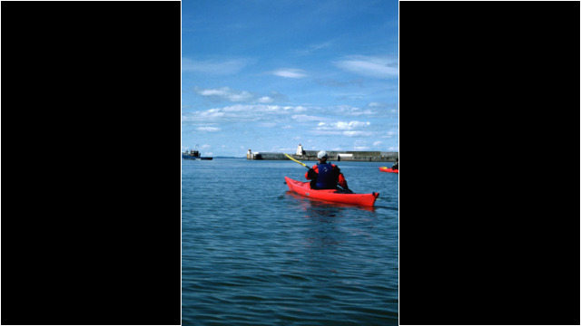 Leaving Burghead Sea Kayak Burghead to Lossiemouth