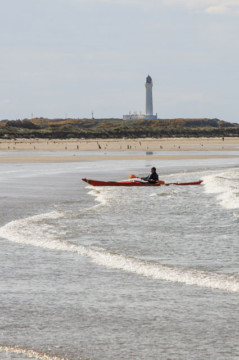 Landing at Lossiemouth Sea Kayak Burghead to Lossiemouth