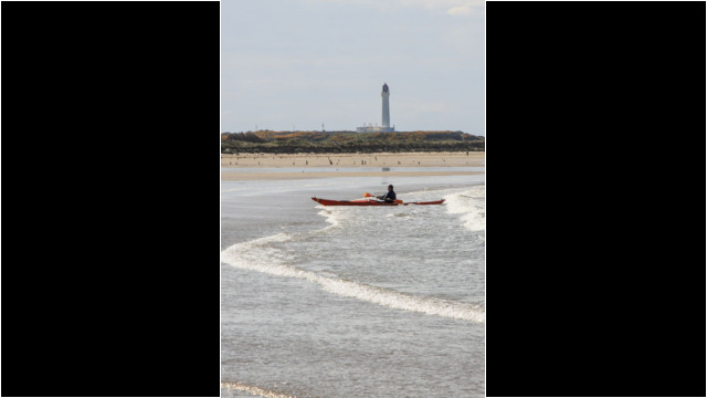 Landing at Lossiemouth Sea Kayak Burghead to Lossiemouth