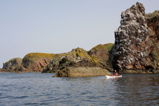 Cliffs near Tronach Head Sea Kayak Bow Fiddle Rock