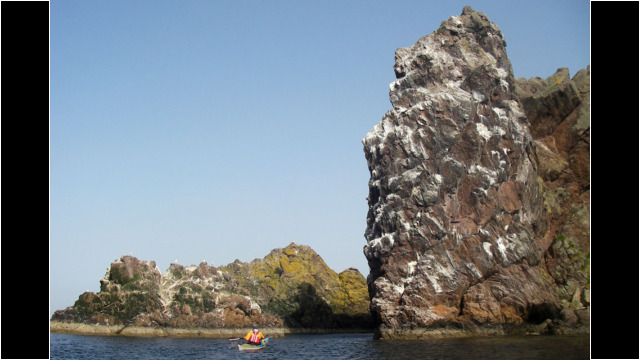 Tronach Head cliffs Sea Kayak Bow Fiddle Rock