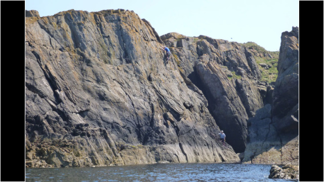 Climbers at Redhythe point Sea Kayak Redhythe Point