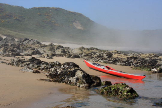Landing at Strathmarchin Bay Sea Kayak Redhythe Point Strathmarchin Bay