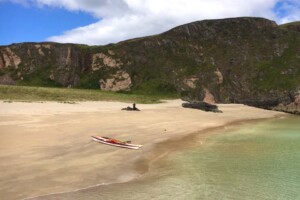 Neave Island's sandy beach Sea Kayak Neave Island