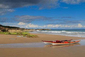 Beach at Clashach Cove Sea Kayak, Burghead to Lossiemouth, Clashach Cove Beach